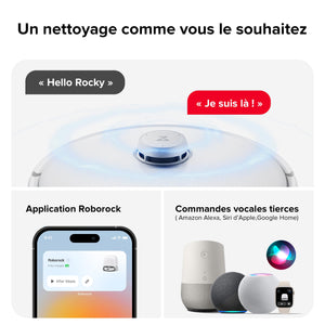 Robot-As™: Aspirateur robot avec Brosse & Serpillière Lavage à 75°C